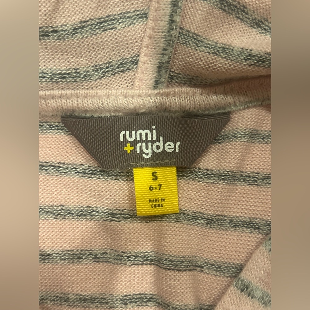 Rumi + Ryder Pink and Gray Striped Cat Hoodie - Picture 3 of 8